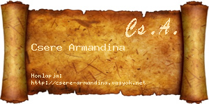Csere Armandina névjegykártya